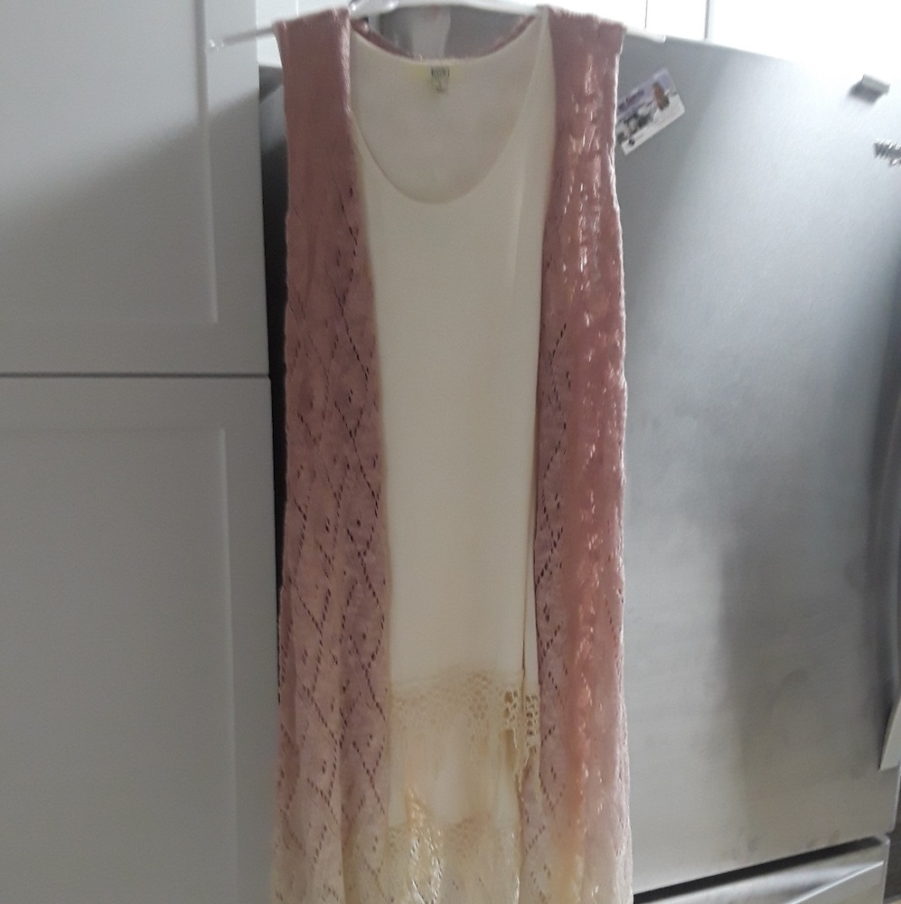 Knit Throw Jacket With Dress